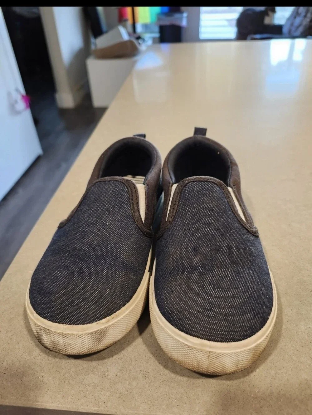 OshKosh B’gosh Toddler Boys Canvas Slip-On Sneakers Blue SZ 13M